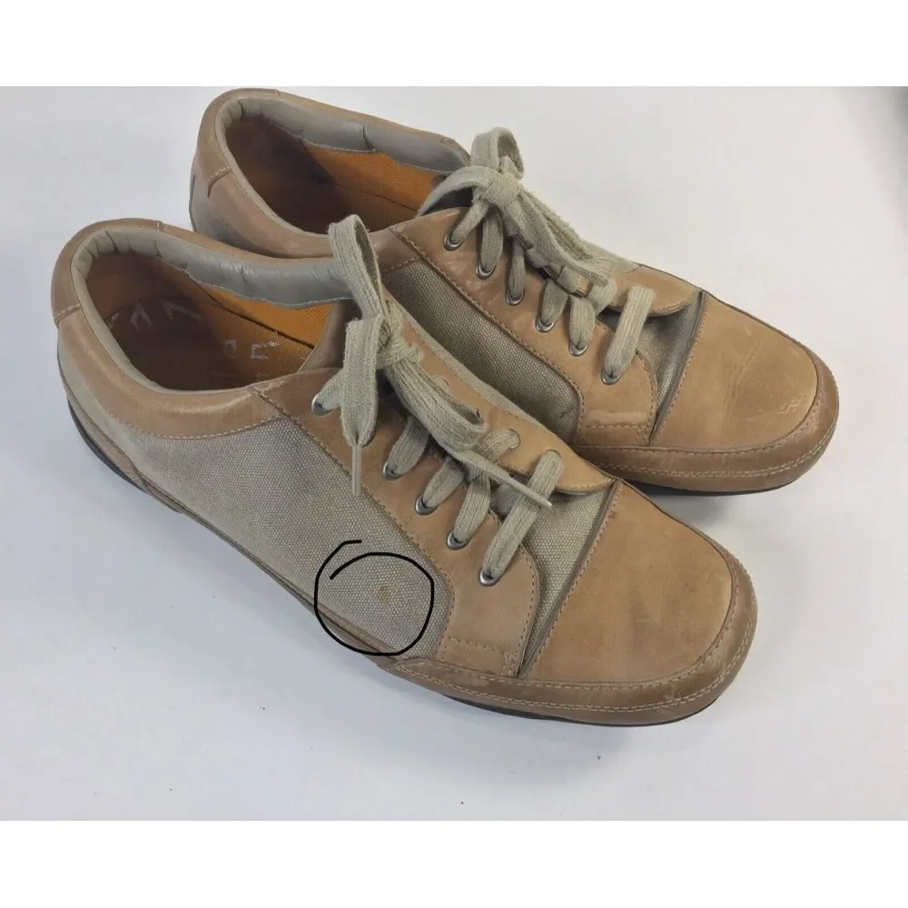 Timberland Shoes Size 12 Leather & Canvas Casual‎ Mens Medium Tan Caramel